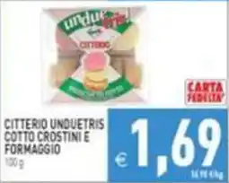 Iperfamily Citterio unduetris cotto crostini e formaggio offerta
