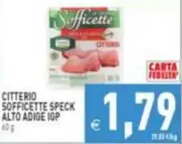 Iperfamily Citterio Sofficette Speck Alto Adige IGP offerta