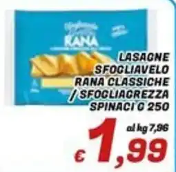 Idromarket Lasagne sfogliavelo rana classiche offerta