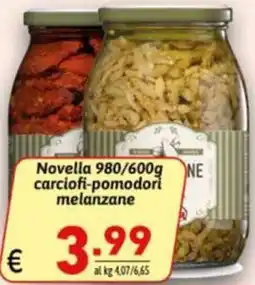 Ipercarni Novella carciofi-pomodori melanzane offerta