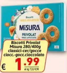 Ipercarni Biscotti Privolat Misura offerta