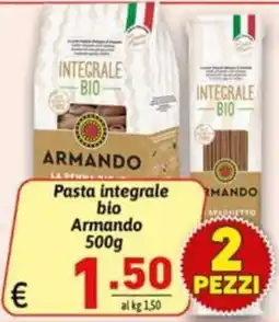 Ipercarni Pasta integrale bio Armando offerta