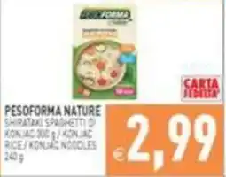 Iperfamily Pesoforma Nature Shirataki Spaghetti di Konjac offerta