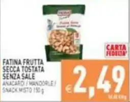 Iperfamily Fatina frutta secca tostata senza sale offerta