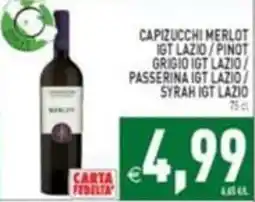 Iperfamily Capizucchi Merlot offerta