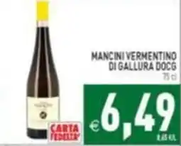 Iperfamily Mancini Vermentino di Gallura DOCG offerta