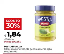 In Coop Pesto Barilla offerta