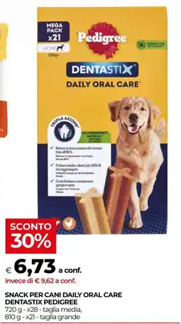 In Coop Snack per cani daily oral care dentastix pedigree offerta