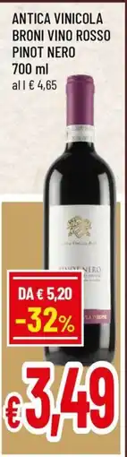 Famila Superstore Antica Vinicola Broni Vino Rosso Pinot Nero offerta