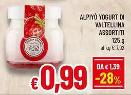 Famila Superstore Alpiyò yogurt di Valtellina assortiti offerta