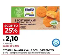 In Coop 8 tortini panati la valle degli orti frosta offerta