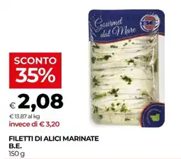 In Coop Filetti di alici marinate B.E. offerta