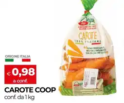 In Coop Carote Coop offerta