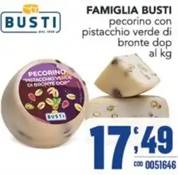 Gruppo di Palo Famiglia Busti pecorino con pistacchio verde di bronte dop offerta
