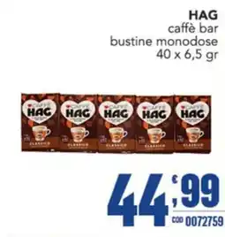 Gruppo di Palo HAG caffè bar offerta