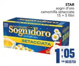 Gruppo di Palo Sognidororo camomilla setacciata offerta