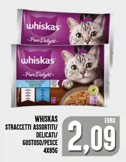 Al Discount Whiskas straccetti assortiti delicati gustoso pesce offerta