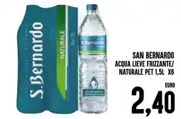 Al Discount S.Bernardo acqua lieve frizzante/naturale offerta
