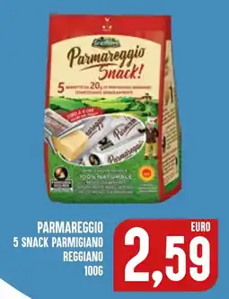 Al Discount Parmareggio 5 snack parmesano reggiano offerta