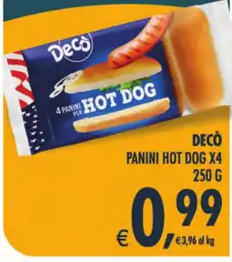 Decò Local Decò panini hot dog offerta