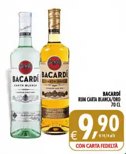 Decò Local Bacardí rum carta blanca/oro offerta