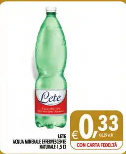 Decò Local Lete acqua minerale effervescente naturale offerta