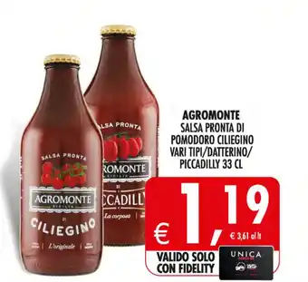 Agromonte salsa pronta di pomodoro ciliegino