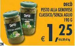 Decò Local Decò pesto alla genovese classico/senza aglio offerta