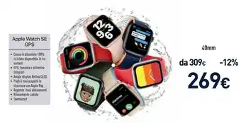 Unieuro Watch se 40 mm oled oro gps (satellitare) offerta