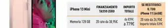 Unieuro Iphone 13 mini 128gb rosa offerta
