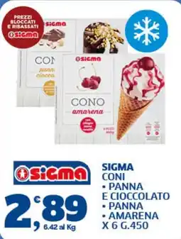 Il Punto Sigma Sigma coni panna e cioccolato panna amarena offerta