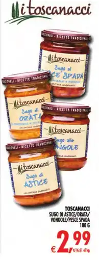 Decò Local Toscanacci Sugo di Astice/Orata/Vongole/Pesce Spada offerta