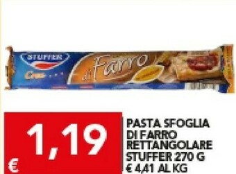 TuoDi Stuffer pasta sfoglia di farro rettangolare 270 g offerta