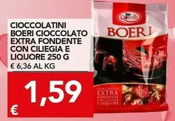 TuoDi Cioccolatini boeri cioccolato extra fondente con ciliegia e liquore offerta