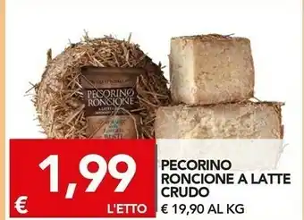 TuoDi Pecorino roncione a latte crudo offerta