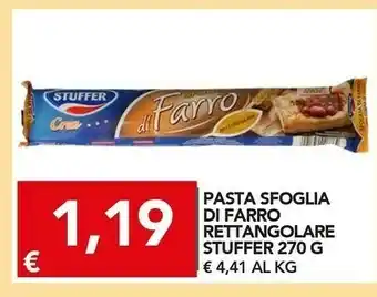 TuoDi Pasta sfoglia di farro rettangolare 270 g offerta