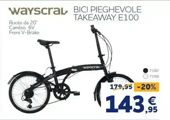 Norauto Wayscral bici pieghevole takeaway e100 offerta