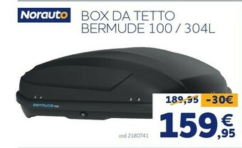 Norauto Norauto box da tetto bermude 100/304l offerta