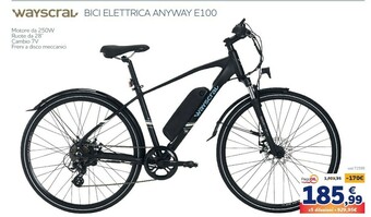 Norauto Wayscral bici elettrica anyway e100 offerta