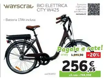 Norauto Wayscral bici elettrica city w425 offerta