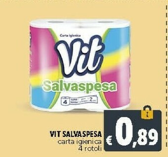 Deco Supermercati Vit salvaspesa carta igienica 4 rotoli offerta