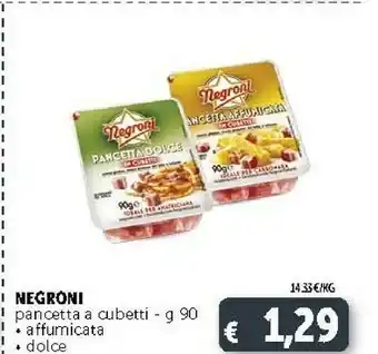 Deco Supermercati Pancetta affumicata in cubetti 90 g(ml) offerta