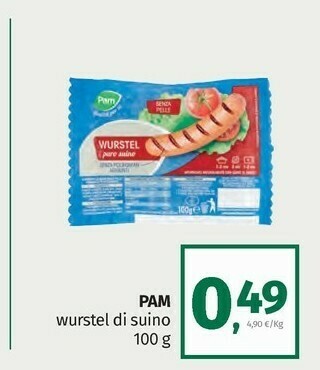 Pam Pam wurstel di suino offerta