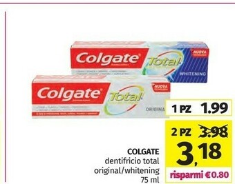 Pam Total original dentifricio antiplacca 75 ml offerta