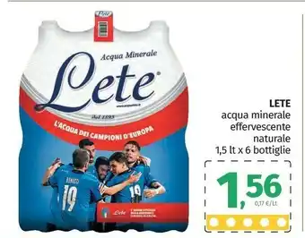 Pam Lete - acqua minerale effervescente naturale offerta
