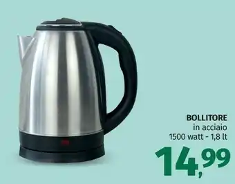 Bollitore in acciaio 1500 watt