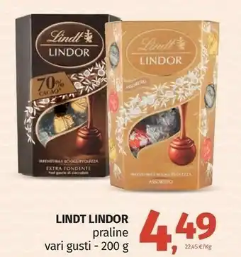 Pam Lindt - lindor praline assortite con morbido ripieno offerta
