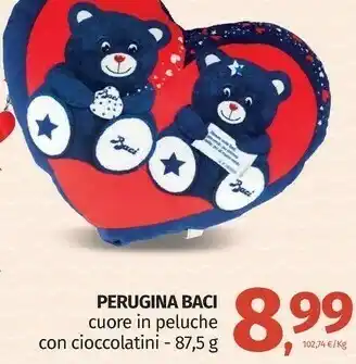 Pam Baci cuore in peluche con cioccolatini offerta