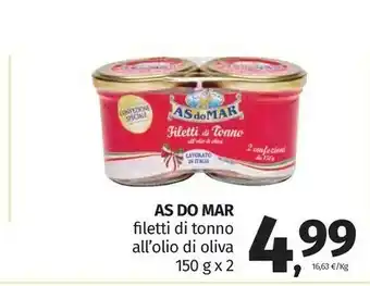 Pam Filetti di tonno all'olio di oliva 150 g(ml) offerta