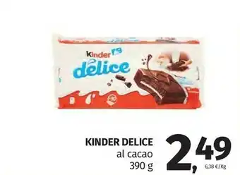 Pam Kinder delice al cacao offerta